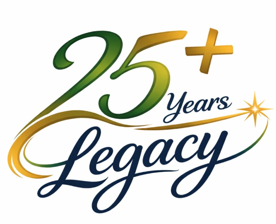 25 plus years legacy logo